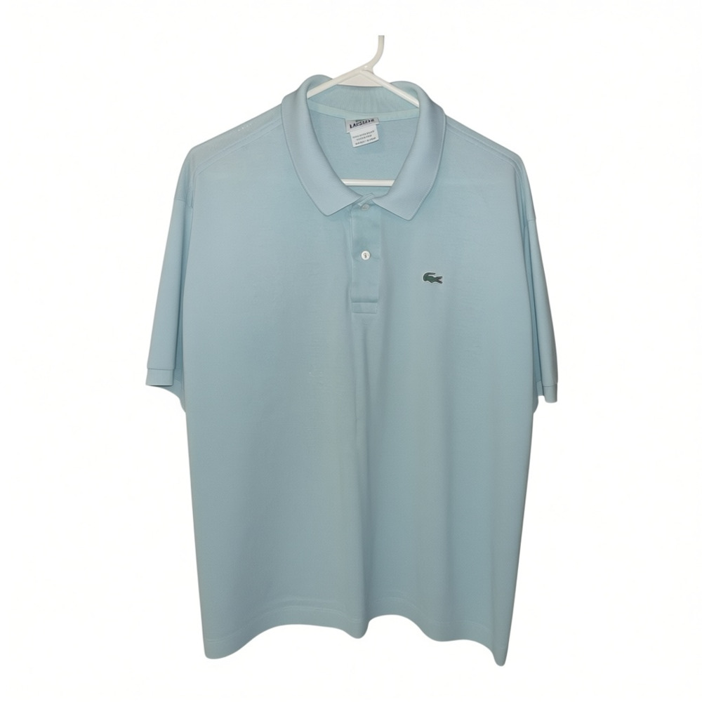 Lacoste Men's Light Blue Short Sleeve Polo Shirt Size 8
